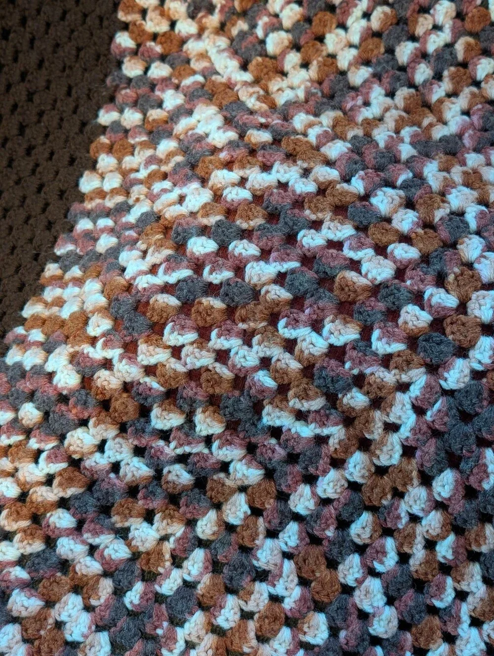 Handmade Crochet Granny‎ Square Afghan Throw Blanket Boho Cottagecore 66
